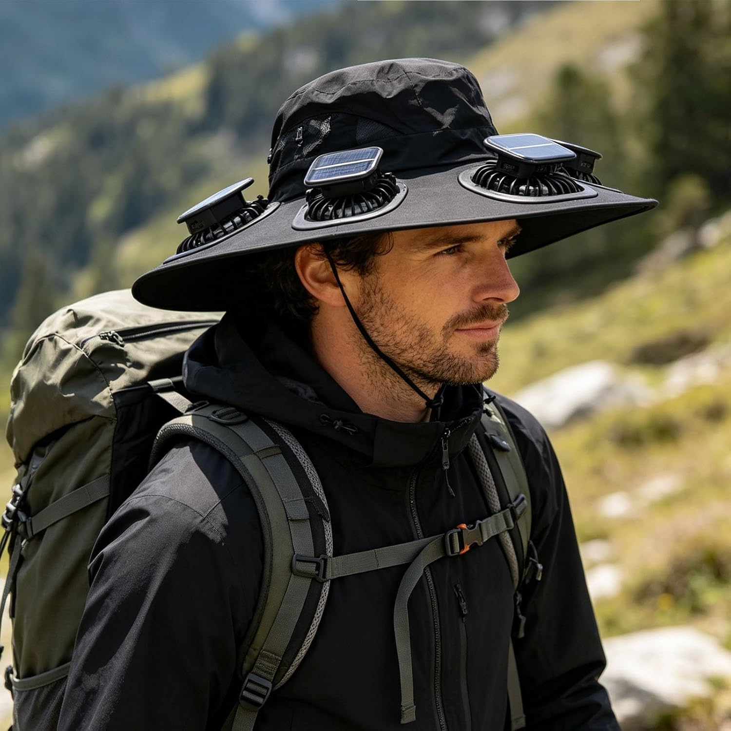 Summer Clothing Capsule - Gorra Visera con 6 Ventiladores para