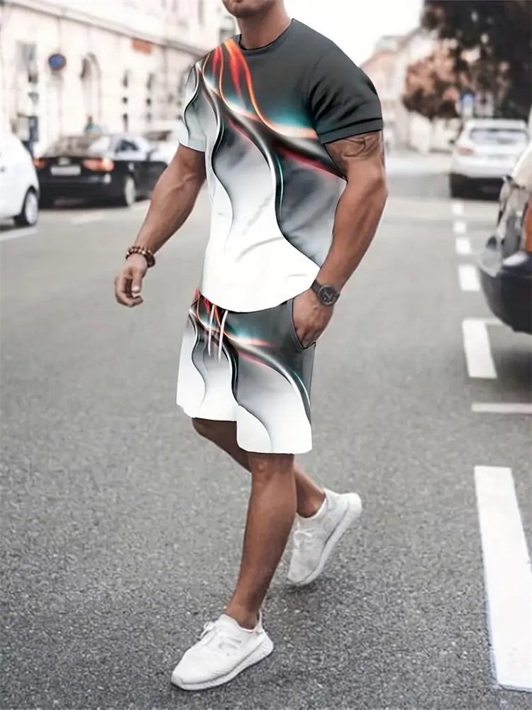 Summer Clothing Clearance - Camiseta con textura degradada para hombre