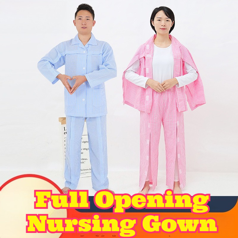 Summer Clothing Wear - Pijama de Paciente con Abertura Completa,