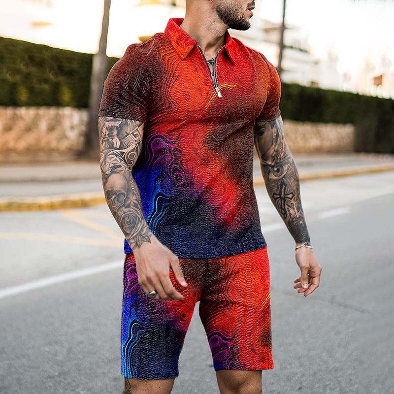 Summer Clothing For A Beach - Conjunto de Camiseta Polo con Cierre