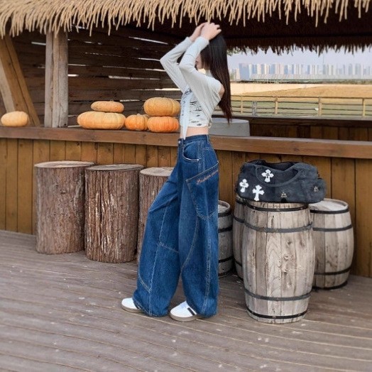 Summer Clothing Wear - Pantalones Vaqueros de Pierna Ancha para
