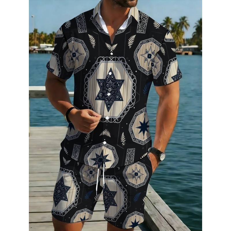 Beach Shirt Hawaiian - Conjunto de dos piezas de camisa