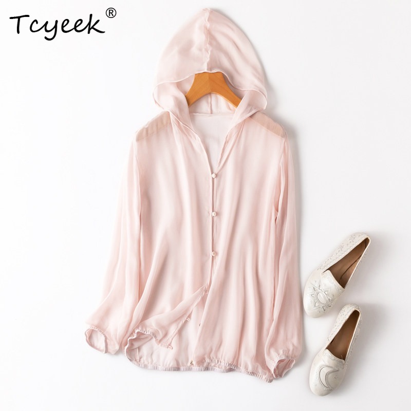 Summer Clothing Us - Tcyeek-Tops de seda de morera 100%