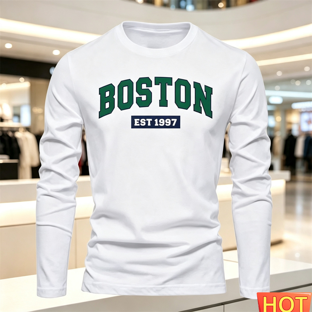 Summer Clothing Us - Camiseta de manga larga para hombre,