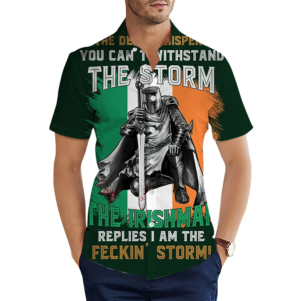 Summer Knights Clothing - Camisas de hombre HX St. Patrick's
