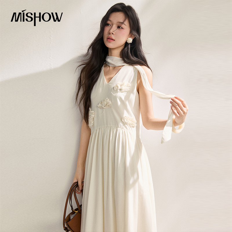 Sundress Midi Floral - Vestido Midi MISHOW para Mujer, Lyocell,