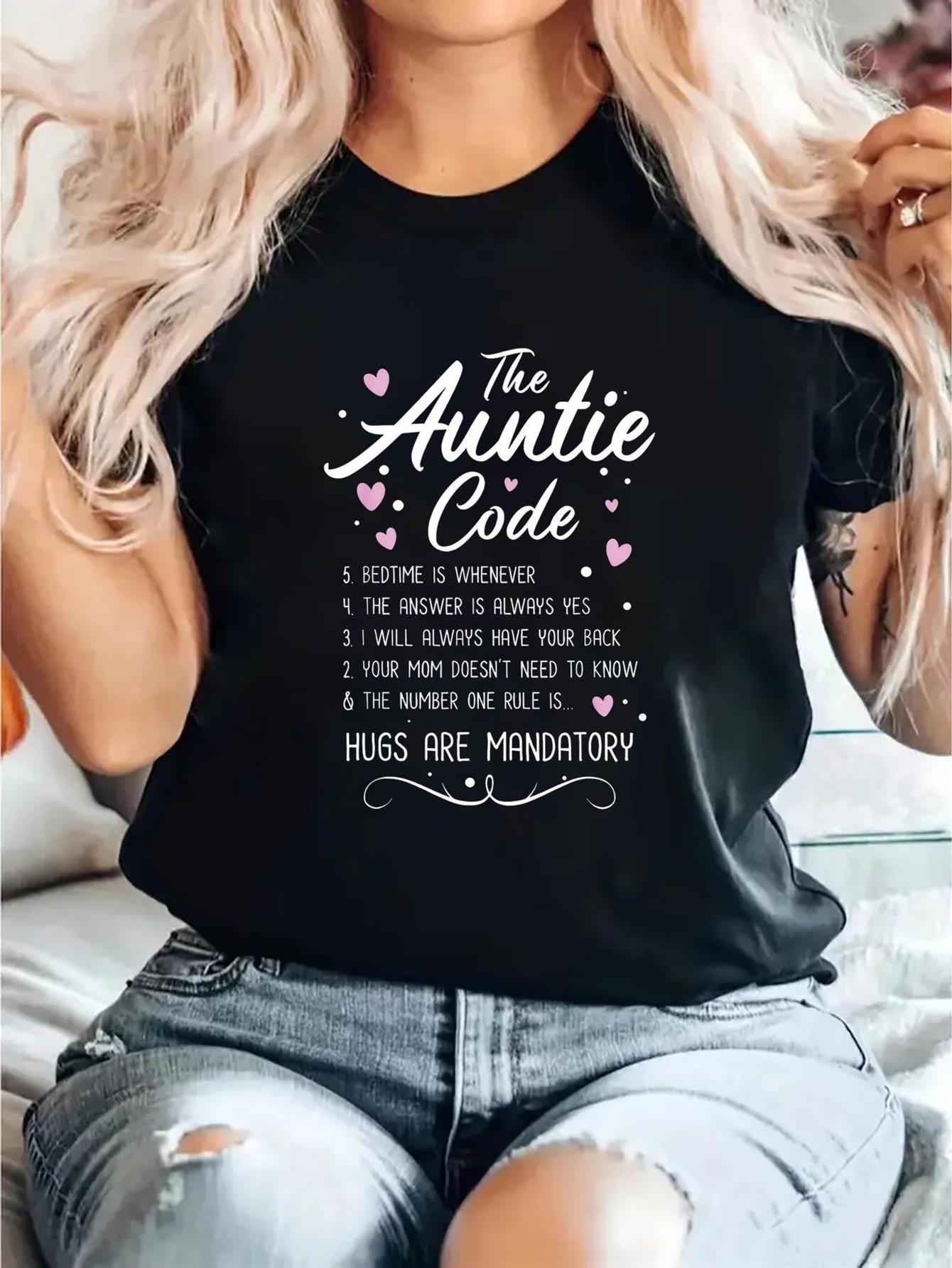 Summer Clothing Wear - Camiseta divertida con temática de tía
