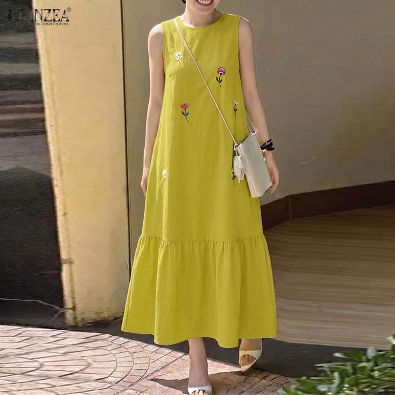 Sundress Midi Floral - ZANZEA-vestido veraniego a la moda para