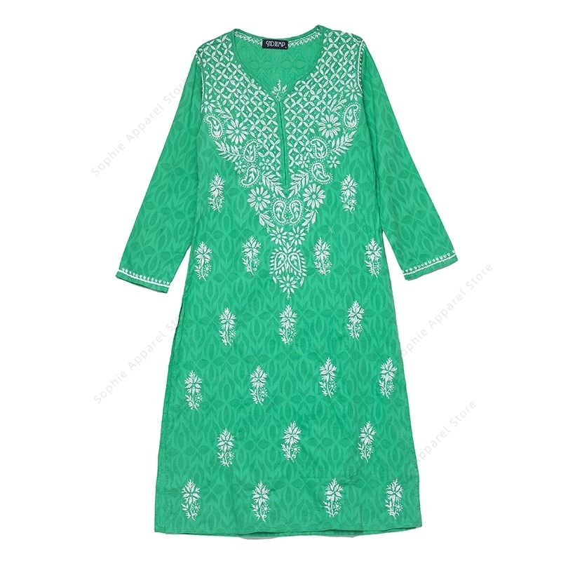 Summer Clothing Pakistan - Túnica india/pakistana Kurti bordada para mujer,
