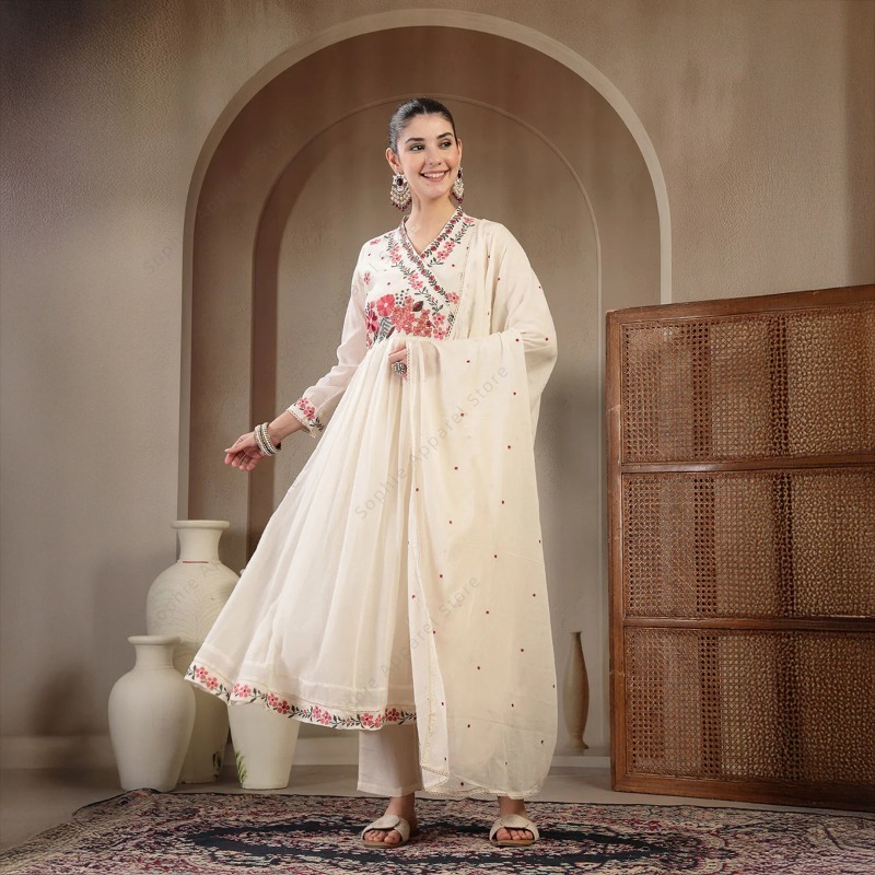 Summer Clothing Pakistan - Conjunto de Kurti Anarkali de Algodón