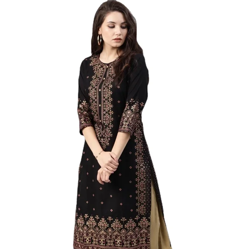 Summer Clothing Pakistan - Vestido indio Kurtas para mujer Primavera