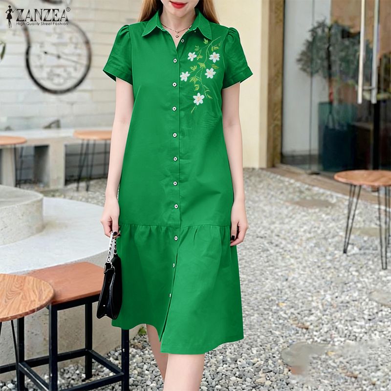 Vestido ZANZEA 2026 con Estamp - Sundress Midi Floral reseña y precio