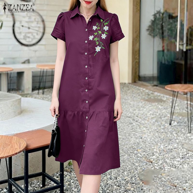 Vestido ZANZEA 2026 con Estamp - Sundress Midi Floral reseña y precio