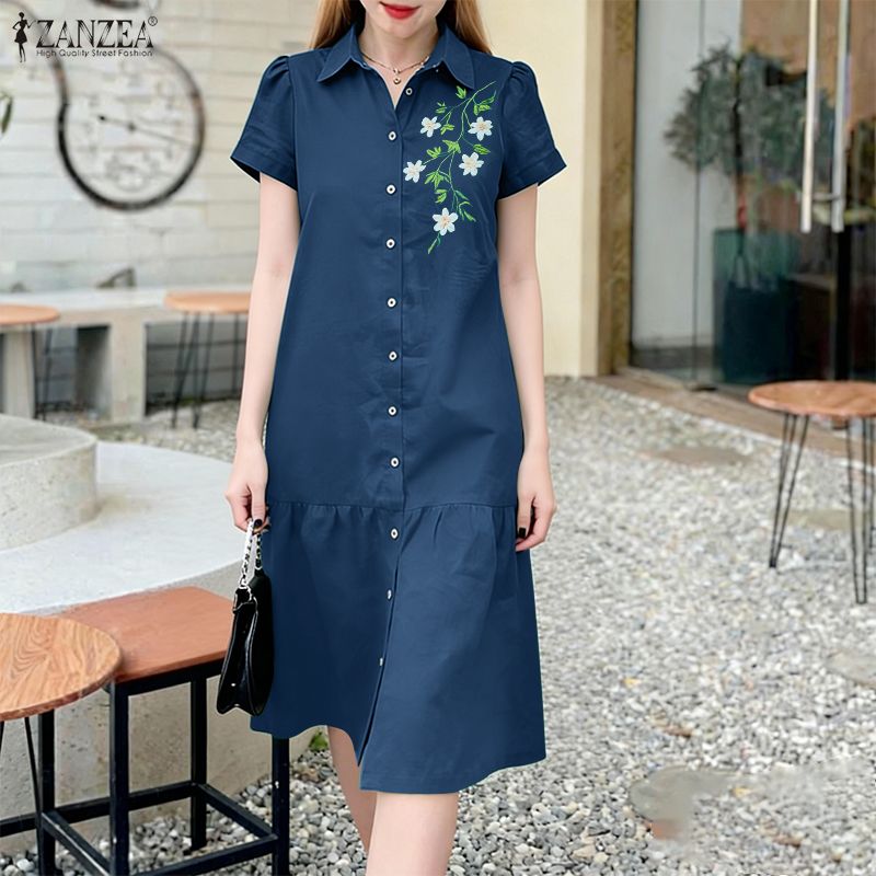 Vestido ZANZEA 2026 con Estamp - Sundress Midi Floral reseña y precio