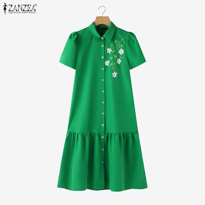 Vestido ZANZEA 2026 con Estamp - Sundress Midi Floral reseña y precio