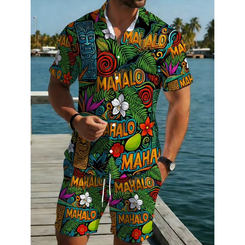 Conjunto de Camisa y Pantalone - Beach Shirt Hawaiian reseña y precio