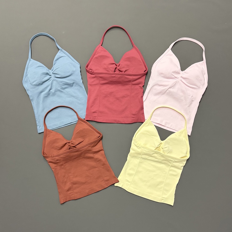 Camiseta Deportiva sin Costura - Halter Neck Top reseña y precio