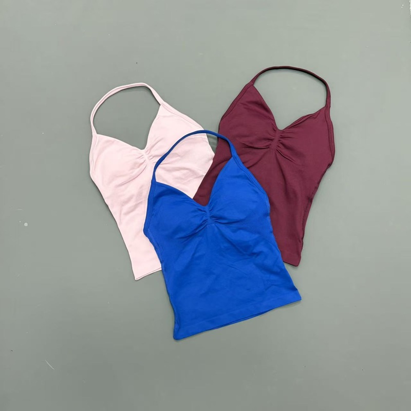 Camiseta Deportiva sin Costura - Halter Neck Top reseña y precio