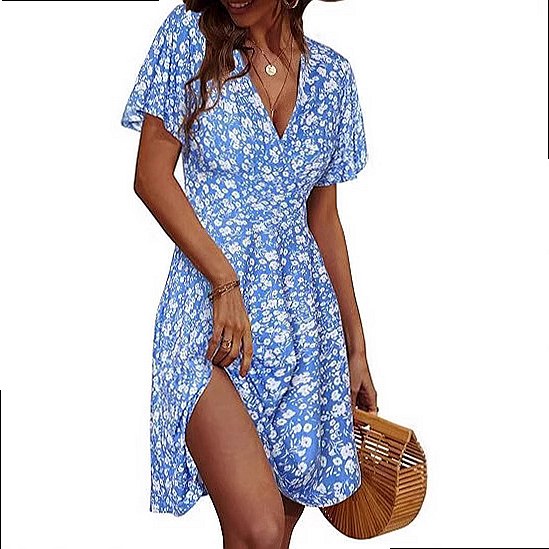 Vestido midi sin mangas con es - Sundress Midi Floral reseña y precio