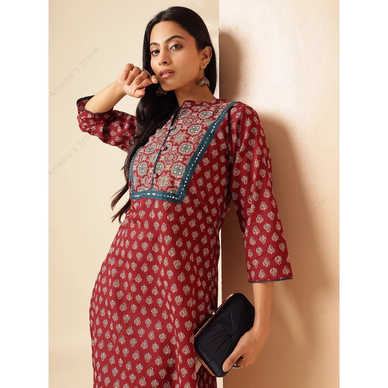 Kurta Étnica con Estampado Flo - Summer Clothing Pakistan reseña y precio