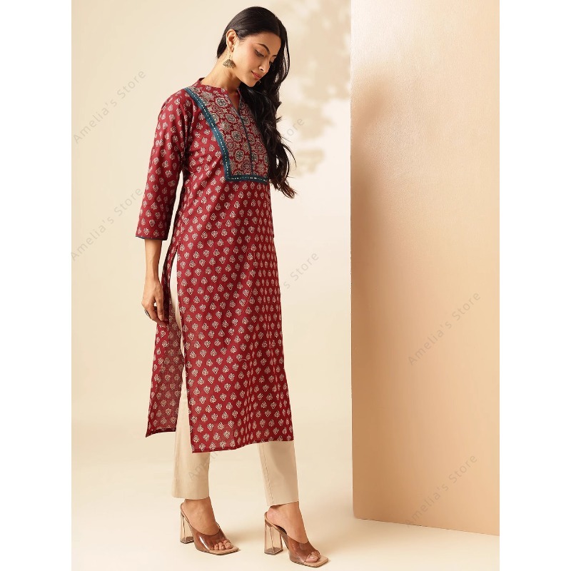 Kurta Étnica con Estampado Flo - Summer Clothing Pakistan reseña y precio