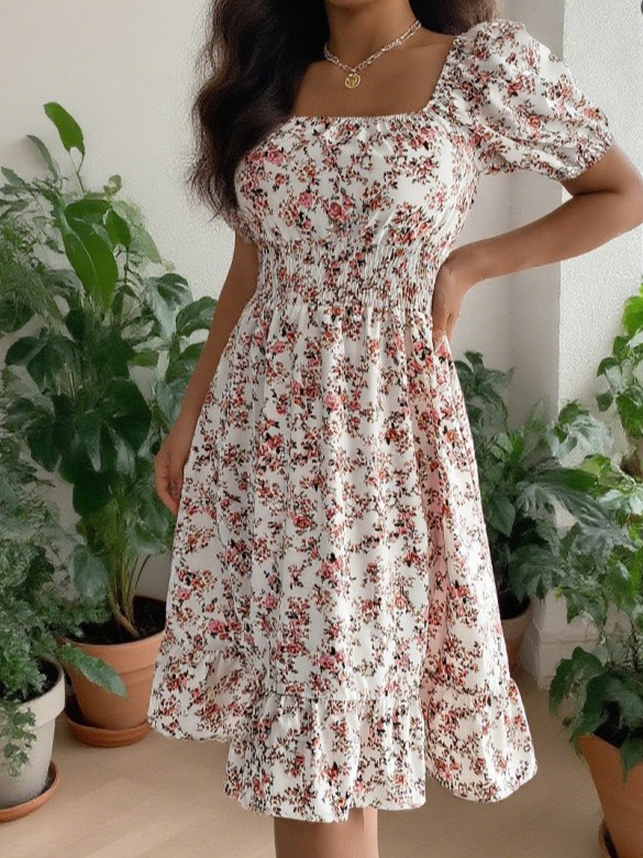 Vestido Midi de Verano/Primave - Summer Clothing Pakistan reseña y precio