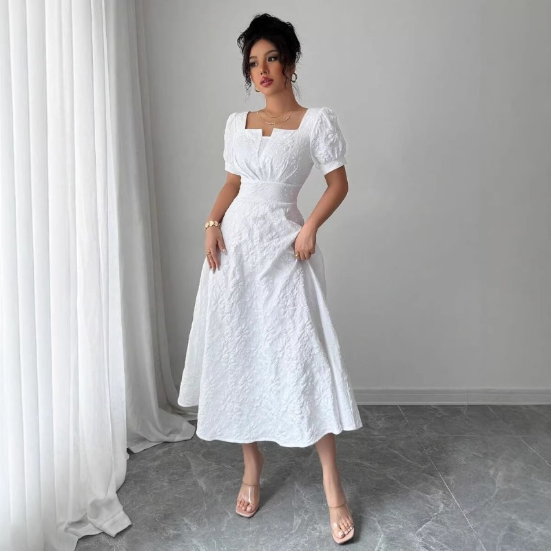 Vestido Midi Blanco con Estamp - Sundress Midi Floral reseña y precio