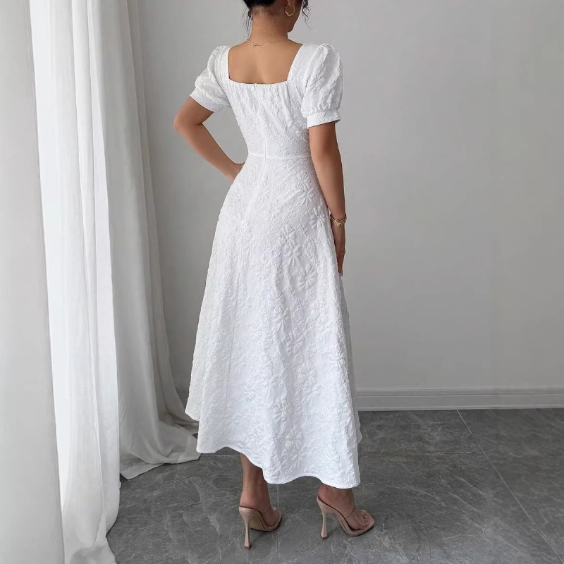 Vestido Midi Blanco con Estamp - Sundress Midi Floral reseña y precio