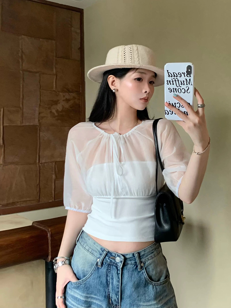 Top con paneles de seda de mor - Summer Clothing Us reseña y precio
