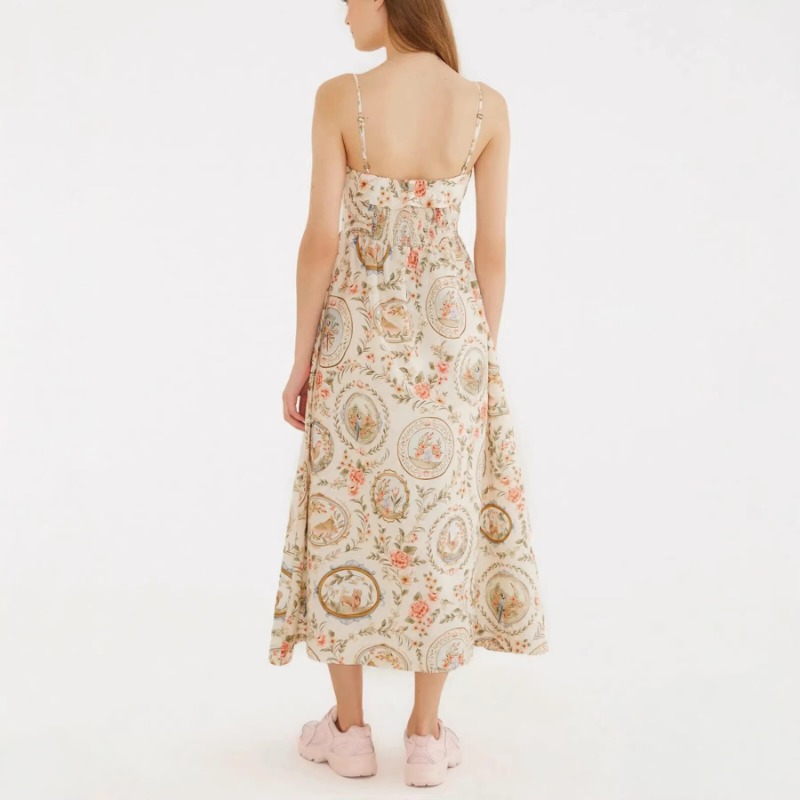 Vestido Midi con Tirantes Fino - Sundress Midi Floral reseña y precio