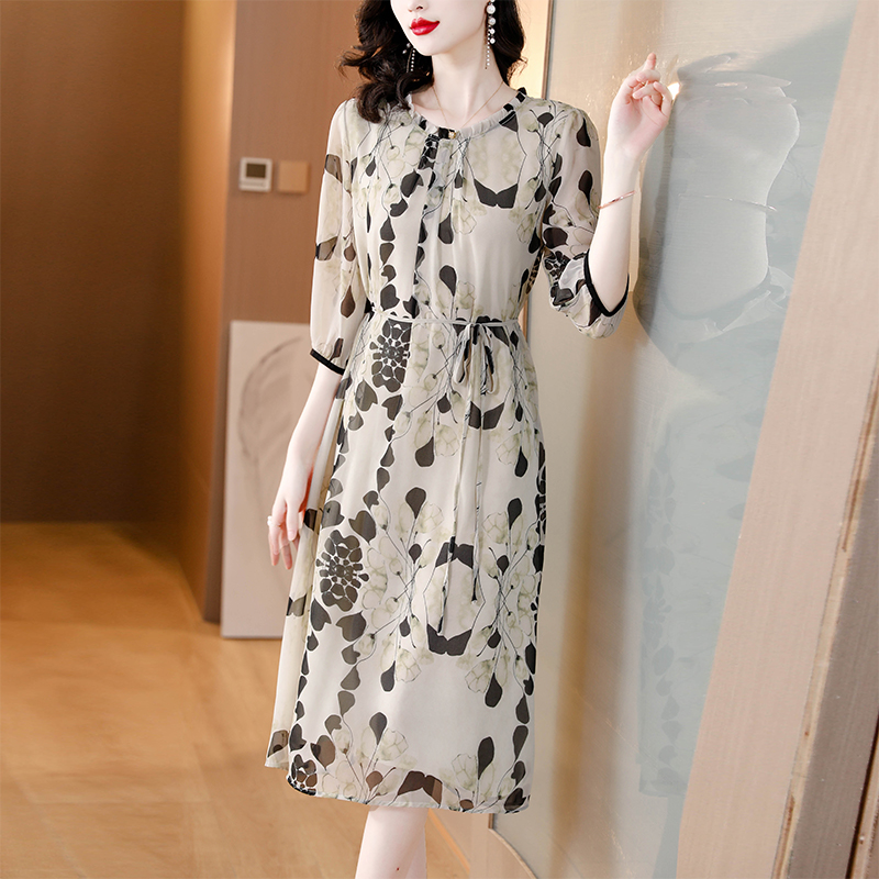 Vestido Midi de Seda Blanco co - Sundress Midi Floral reseña y precio