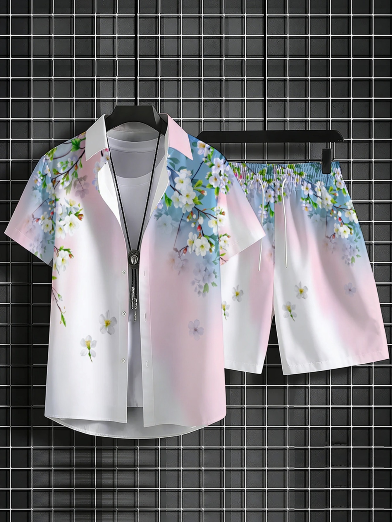 Conjunto Hawaiano de 2 Piezas  - Beach Shirt Hawaiian reseña y precio