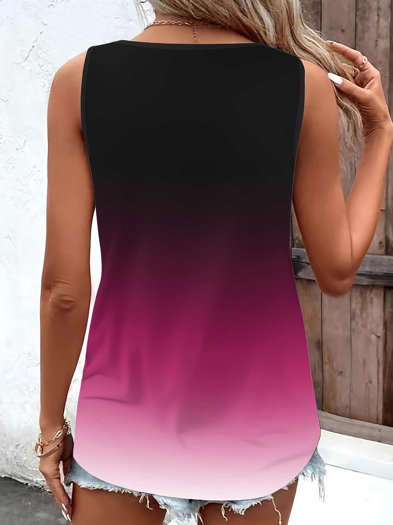 Camiseta sin mangas degradada  - Summer Upf Clothing reseña y precio
