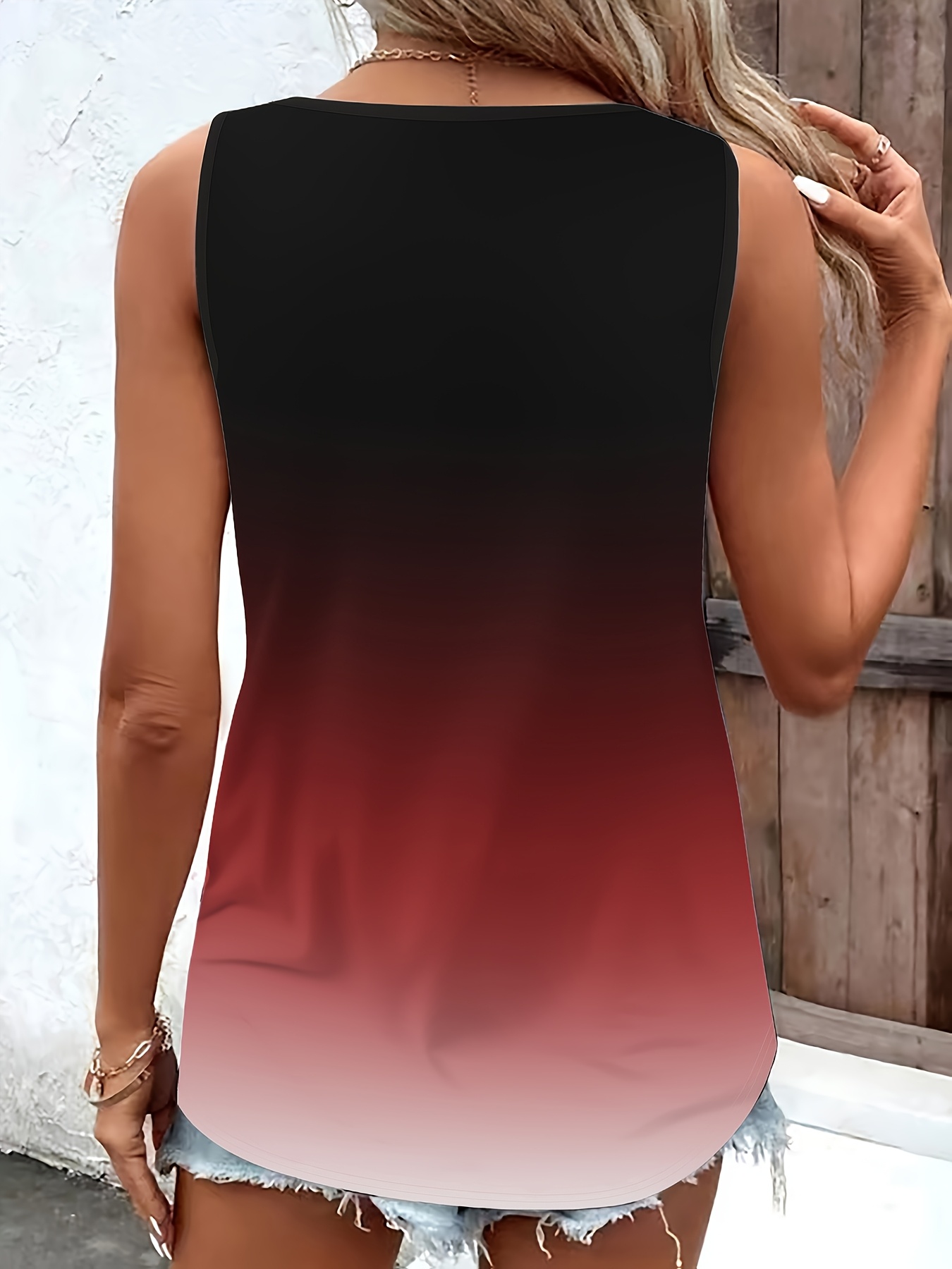 Camiseta sin mangas degradada  - Summer Upf Clothing reseña y precio