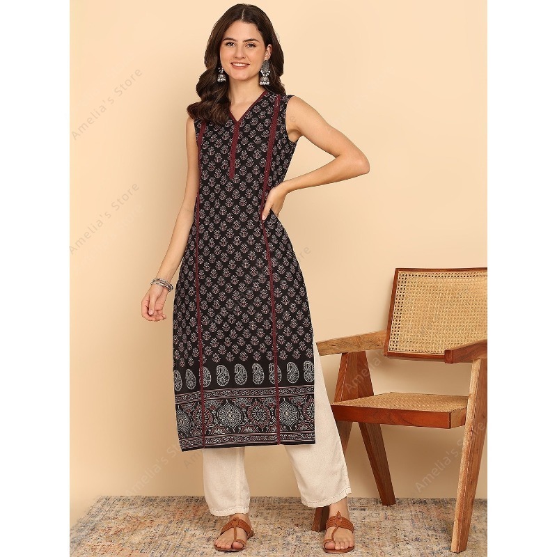 Túnica Kurta de algodón verde  - Summer Clothing Pakistan reseña y precio