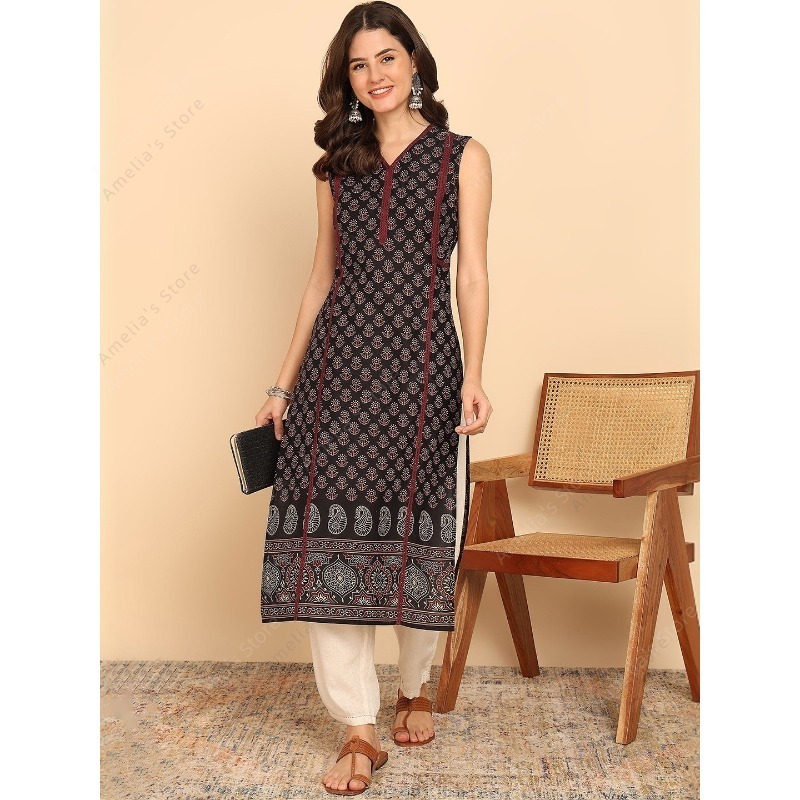 Túnica Kurta de algodón verde  - Summer Clothing Pakistan reseña y precio