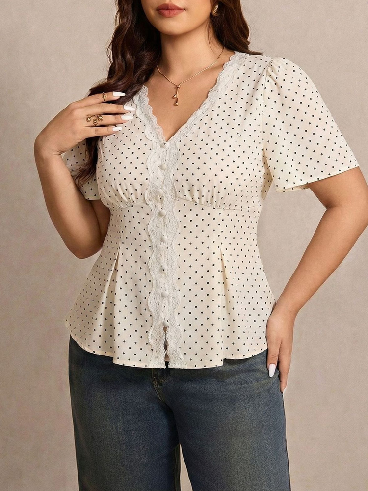 GIBSIE Blusa Peplum de Talla G - Summer Upf Clothing reseña y precio
