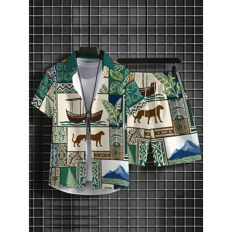 Conjunto informal de dos pieza - Beach Shirt Hawaiian reseña y precio