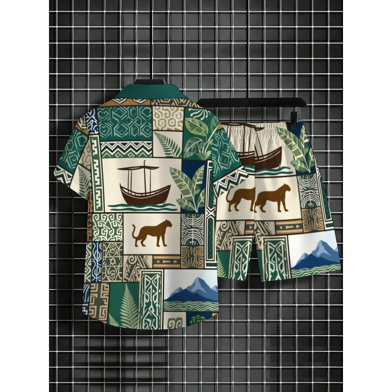 Conjunto informal de dos pieza - Beach Shirt Hawaiian reseña y precio
